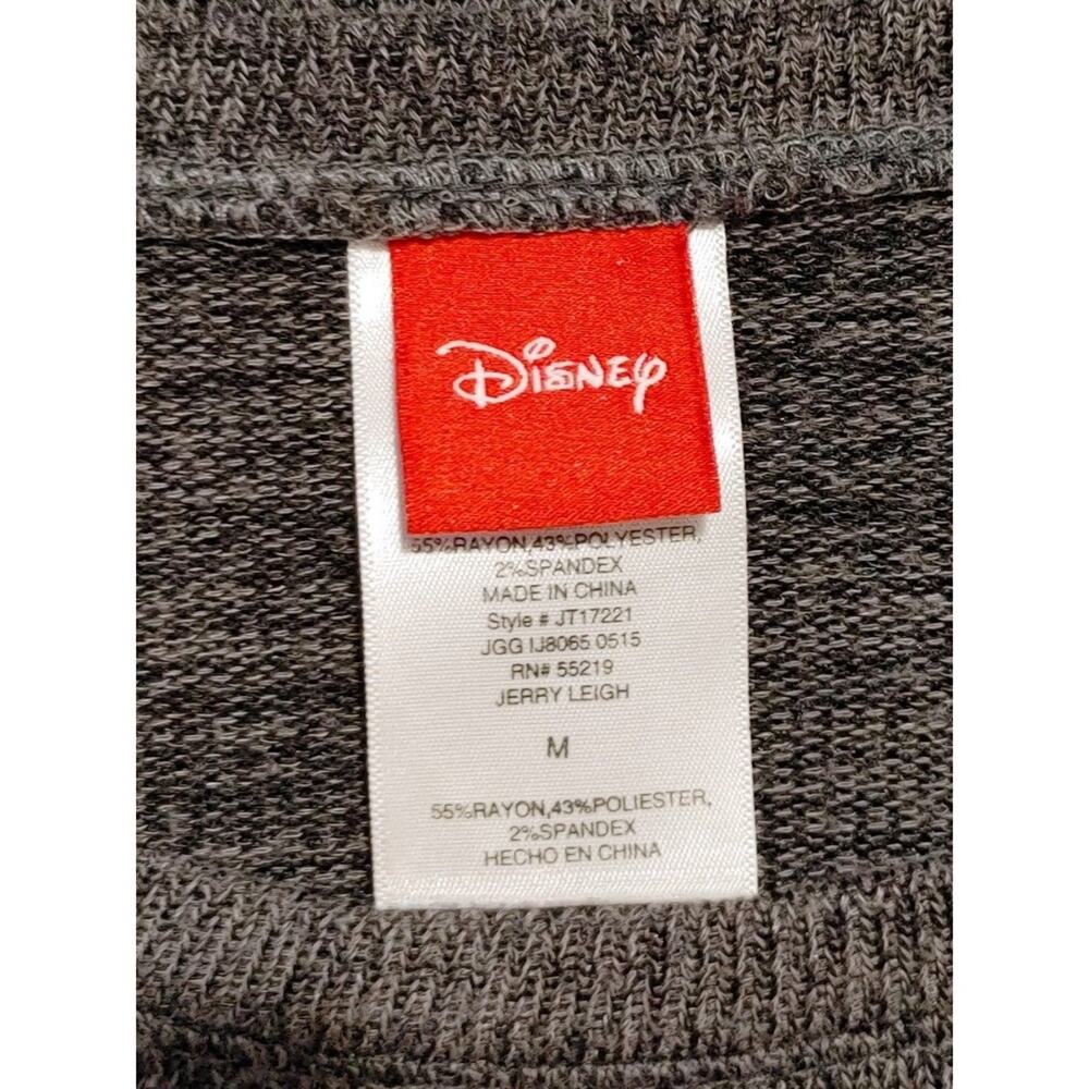 Disney Mickey Mouse & Minnie Mouse Night Sky Knit Sweater Heather Gray Womens M - Picture 3 of 5